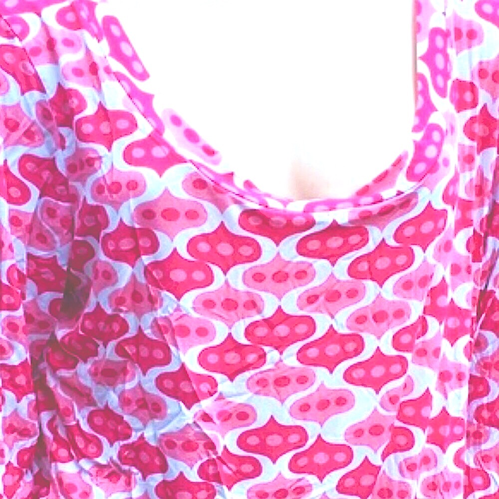 Jules Reid Pink Red Moroccan Print Top - NWT